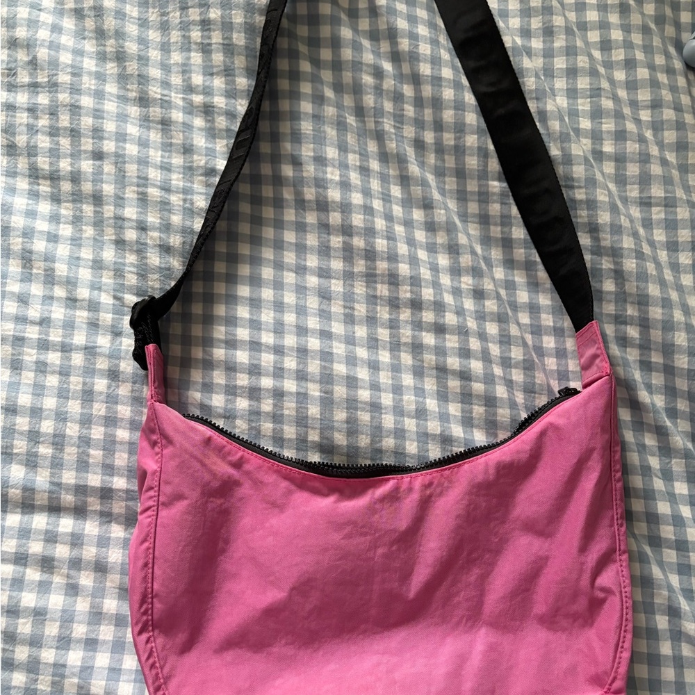 BAGGU Pink and Black Shoulder Bag